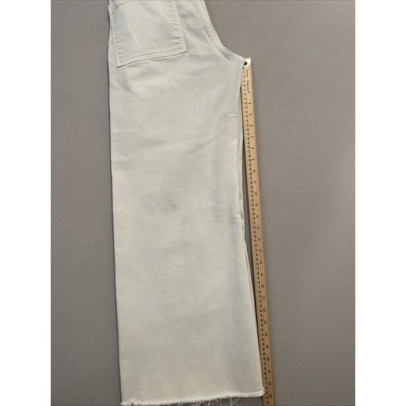 Zara The Sailor High Waisted Wide Leg Jeans Women's Sz 8 White EUC Fast Ship - Picture 5 of 6
